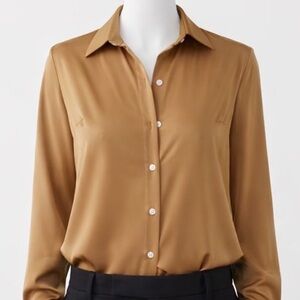 Banana Republic Classic Silky Button Shirt Blouse S